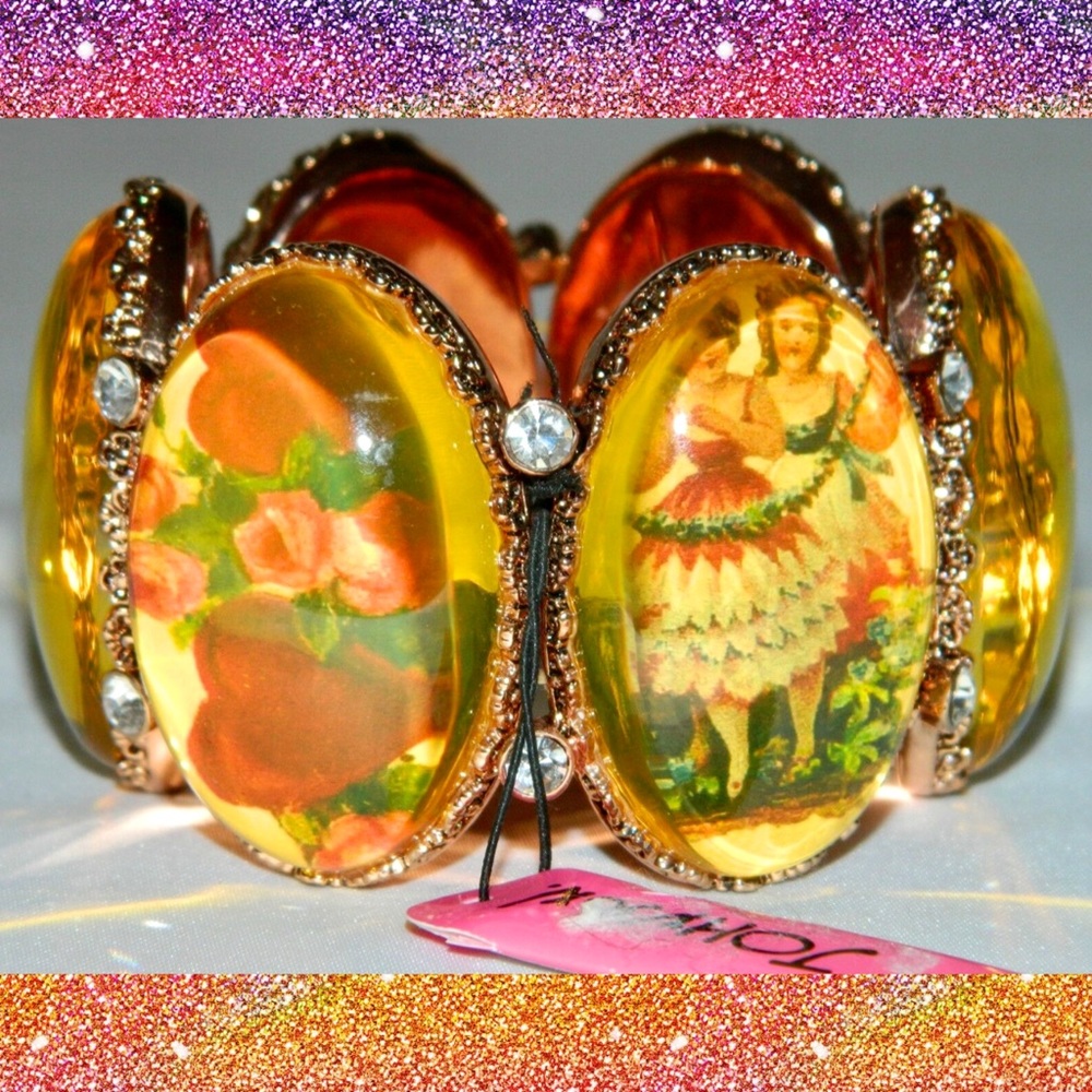 RARE Vintage Betsey Johnson Lucite Bubble Bracelet